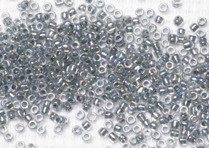 Бисер Япония круглый 15/0 10 г 0773 хрусталь/монтана радужный, окрашенный изнутри
